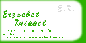 erzsebet knippel business card